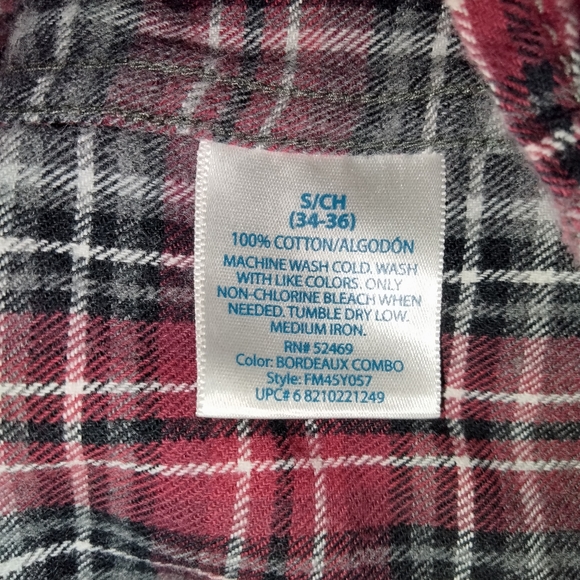 Men's Faded Glory Long-Sleeve Button-Up Flannel (Small 34-36) - Picture 4 of 11